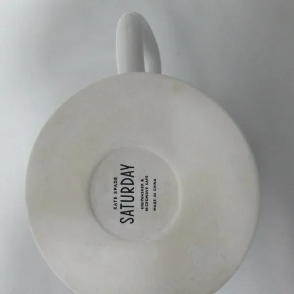 Kate Spade Saturday Ho! Ha! Yo! Mug Cup Microwave & Dishwasher Safe - Picture 12 of 13